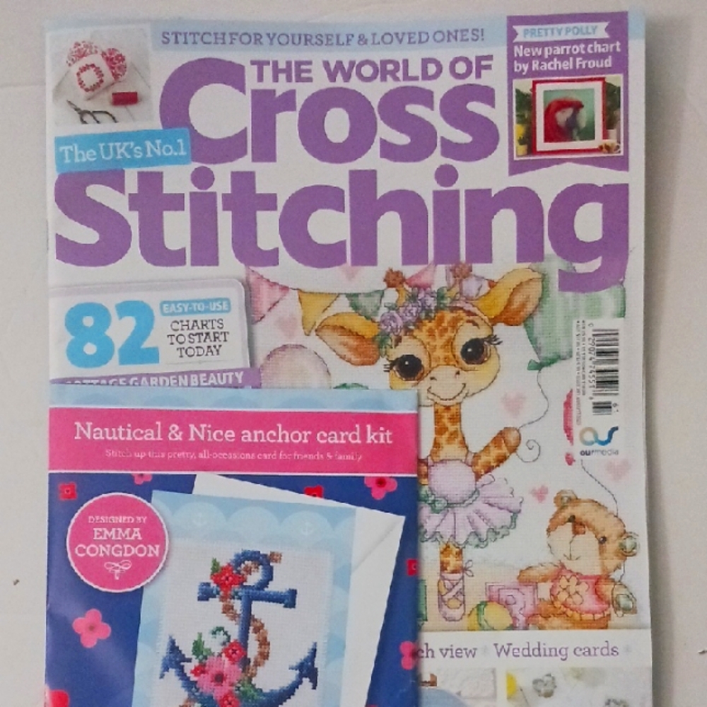 World Of Cross Stitching Magazine Issue 361 with Nautical Card Kit